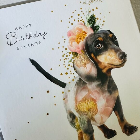 Dachshund Happy Birthday Sausage Dog Greeting Card - Picture 3 of 4
